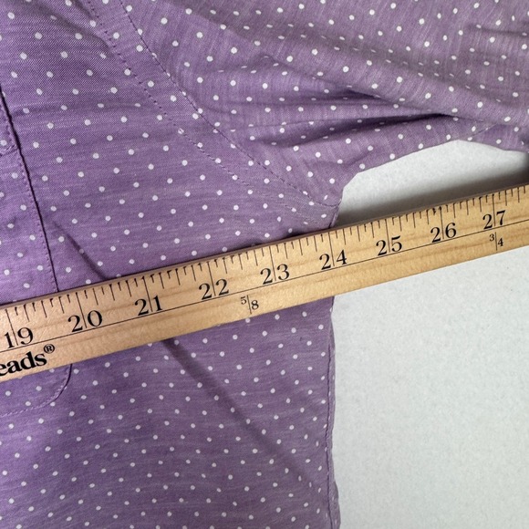 Lauren Ralph Lauren Mens Shirt Size Large Purple Polka Dot Button Down Casual - Picture 10 of 11